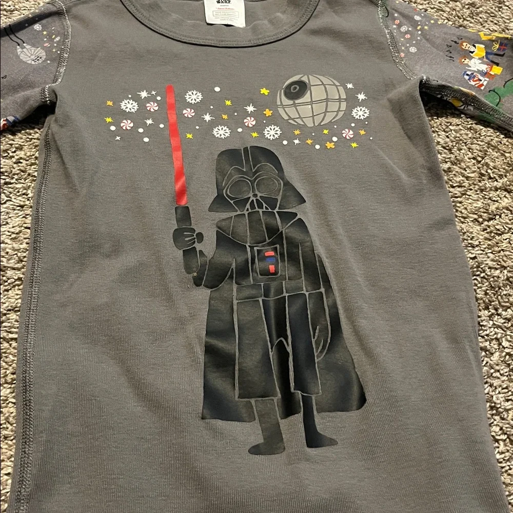 Hanna Andersson Kids Gray‎ Star Wars Two Piece Pajamas Size 8